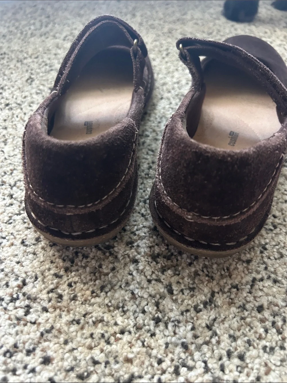 Clarks Women’s Brown Suede Mary Jane Shoes - Comfort Strap - Picture 3 of 4